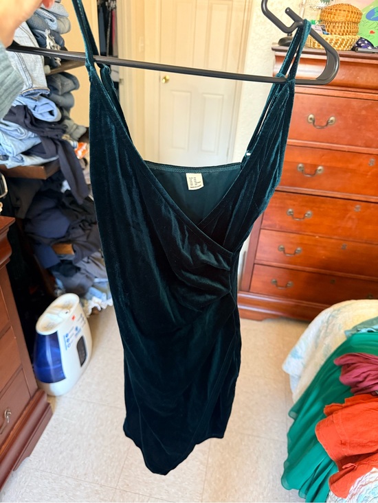 Dresses & Skirts - Velvet Slip Dress in Deep Teal